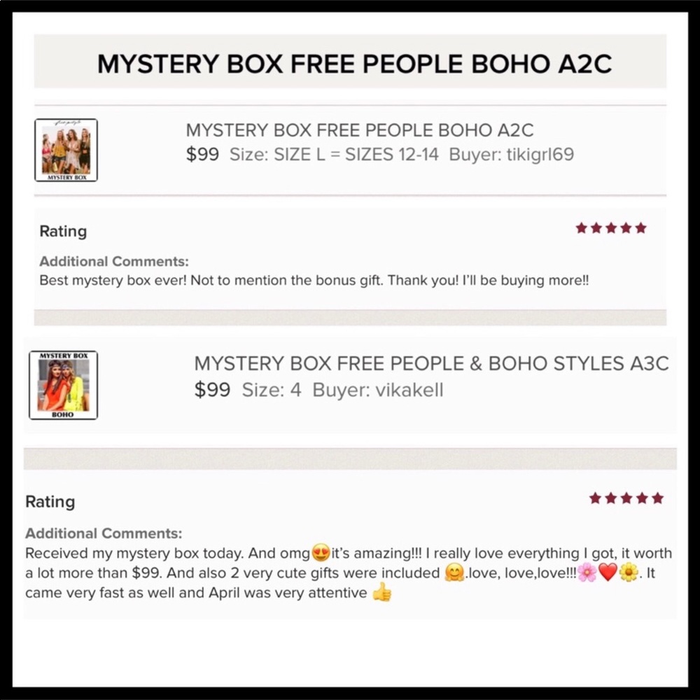 FREE PEOPLE BOHO MYSTERY BOX A3C - Picture 10 of 16